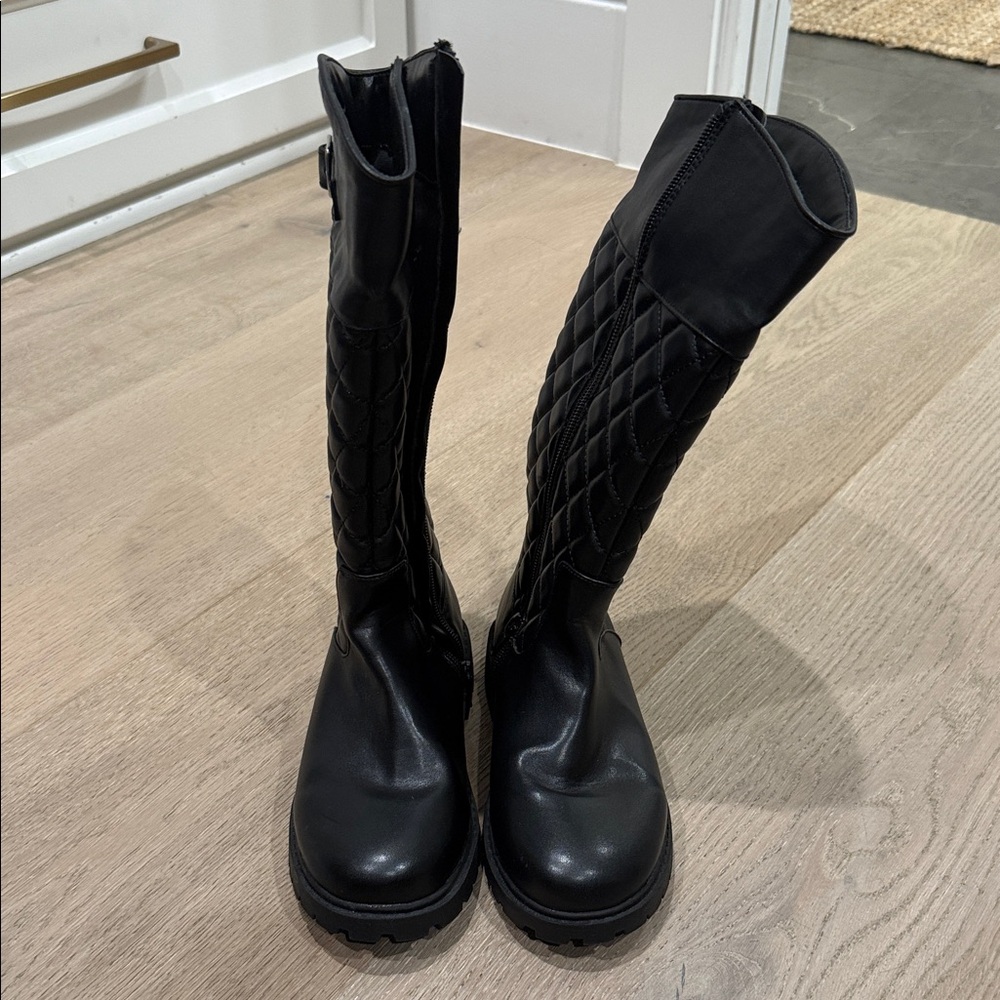 Nordstrom Black Quilted Combat Boots